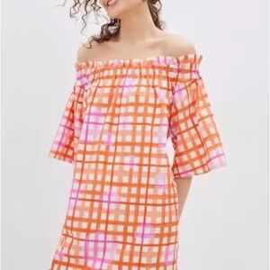 Corey Lynn Calter Mary Off the Shoulder Ruffle Dress with Pockets, Resort